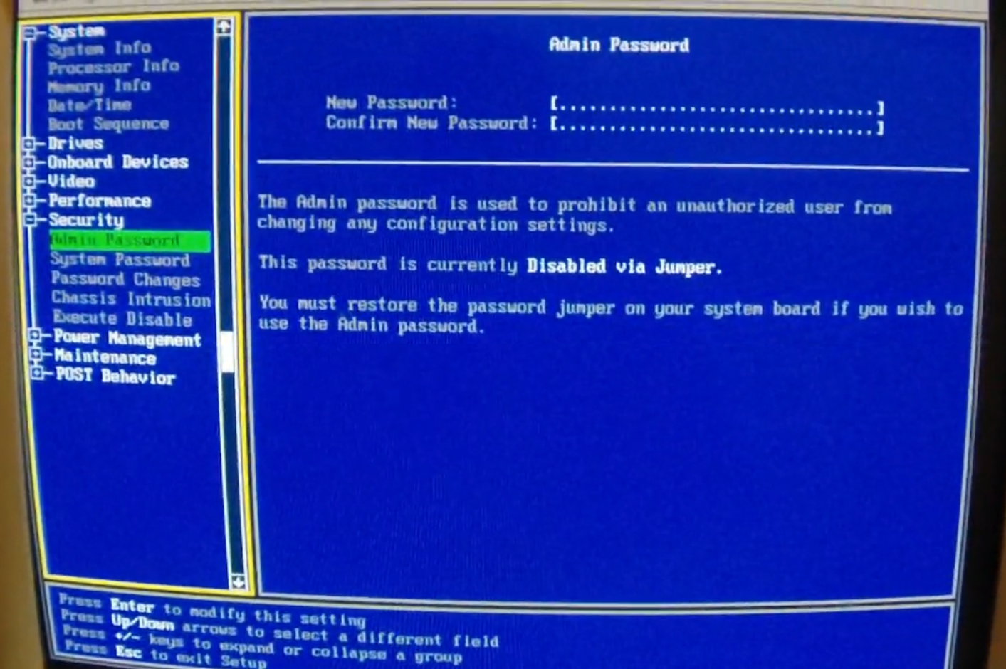 How to remove BIOS admin password from a Dell Optiplex GX280 - Low End 